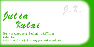 julia kulai business card